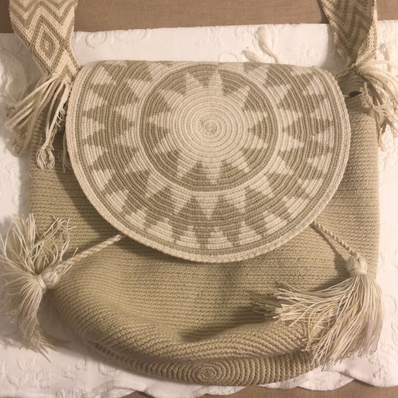 NWOT Authentic Wayuu Indians Ethnic crochet mochila bag - Picture 8 of 10